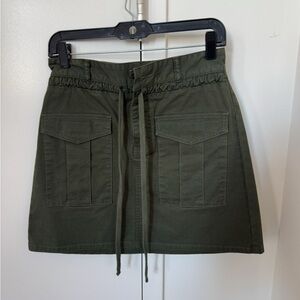 Veronica Beard Green A-Line Mini Skirt
